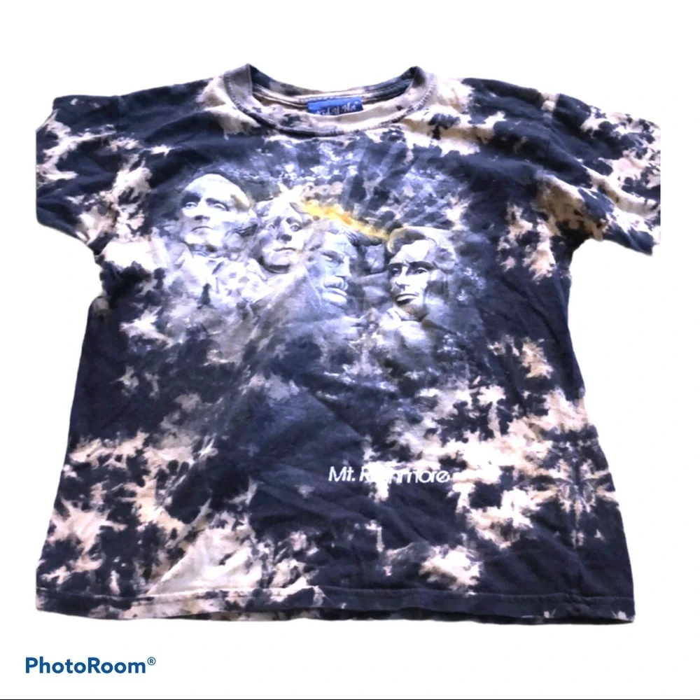 Americana Mount‎ Rushmore tie-dye Travel Tee M 🇺🇸